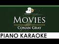 Conan Gray - Movies - LOWER Key (Piano Karaoke Instrumental)