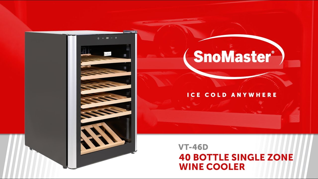 SnoMaster VT-46D: 40 Bottle Single Zone Wine Cooler - YouTube