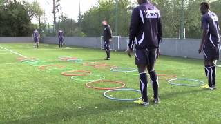 Séance entrainement football - A.J AUXERRE U17-U19 - Appuis et coordination