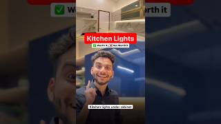 Kitchen lights under cabinet - led lights #kitchenlighting #kitchendesign #modularkitchen