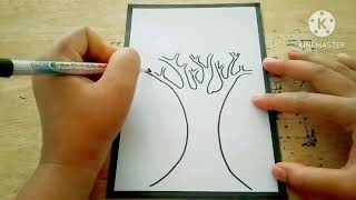 สอนวาดรูปต้นไม้ใหญ่แบบง่ายๆ | How to draw a Tree