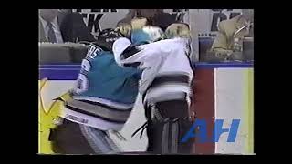 NHL Jan. 26, 1993 Marty McSorley,LA v Jeff Odgers,SJ Los Angeles Kings San Jose Sharks