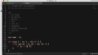 026 Labeled break and continue statements