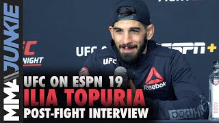 10-0 prospect Ilia Topuria predicts title in future | UFC on ESPN 19 full interview