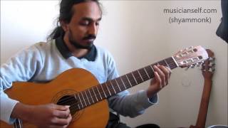 How to Alaipayuthe Kanna 02: Indian Guitar Carnatic Raga with slides, notes, notation, tabs
