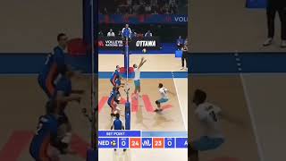 Volleyball Amazing setter dump #volleyball #shorts #fivb