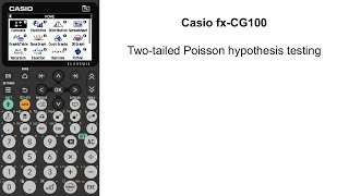 Two tailed Poisson hypothesis testing | Casio fx-CG100