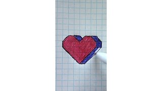5 EASY DRAWING, HOW TO DRAW A 3D HEART
