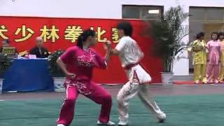 2012年全国武术少林拳比赛_女子少林拳对练_004_钱艳娇（少林塔沟武校）