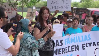 Immigration activists rally across from ICE building in Mirarmar