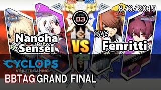 【BBTAG】定例対戦会 in CYCLOPS GF なのは先生 vs. CAG / フェンリっち 2019/8/6