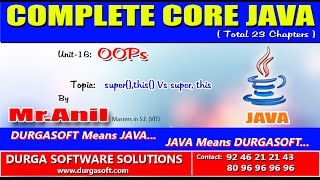 Core Java - OOPs super,this Vs super,this