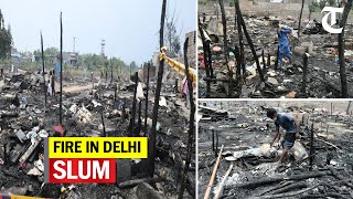 Over 50 shanties of Rohingya refugees gutted in fire in Delhi, no casualty