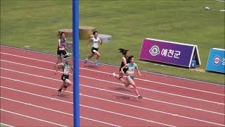 제51회춘계중고육상경기대회 여고 1년부 100m 예선 결승