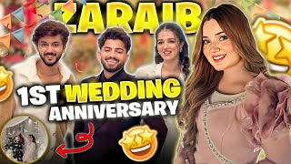 ZARAIB FIRST WEDDING ANNIVERSARY ❤️🤩 | FULL SQUAD 😍 | RABEECA KHAN |