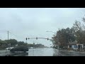 McCain traffic lights in the border of two cities in a rainstorm sunset