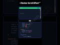 Navbar Scroll Effect #navbar #menu #webdesign #webdevelopment #coding #frontendcourse #coding #viral