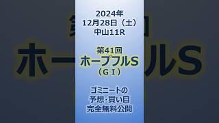 2024/12/28(土) 第41回ホープフルステークス(GI) 予想動画