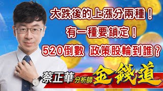 中視【金錢道】20220427 #蔡正華：大跌後的上漲分兩種！有一種要鎖定！520倒數，政策股輪到誰？ #中視 #中視新聞 #金錢道 #摩爾證券投資顧問