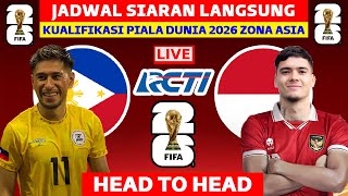 🔴 Jadwal Filipina vs Indonesia - Head To Head Kualifikasi Piala Dunia 2026 - Jadwal Timnas Indonesia