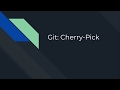 Git: Cherry-pick (with live demo)