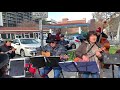 Candidate for Congress RIshi Kumar sings at Women's March 2020