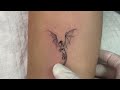 micro fine line tattoo time lapse