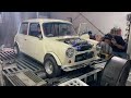 kad 16v classic mini dyno exhaust med straight cut gearbox classic mini race car