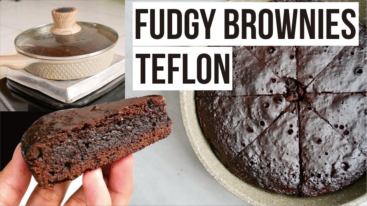 Resep FUDGY BROWNIES TEFLON | Tanpa MIXER Tanpa OVEN - YouTube