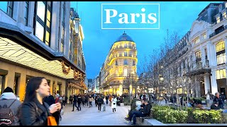 Paris France - HDR walking in Paris- 4K ultra HD - Busy streets of Paris