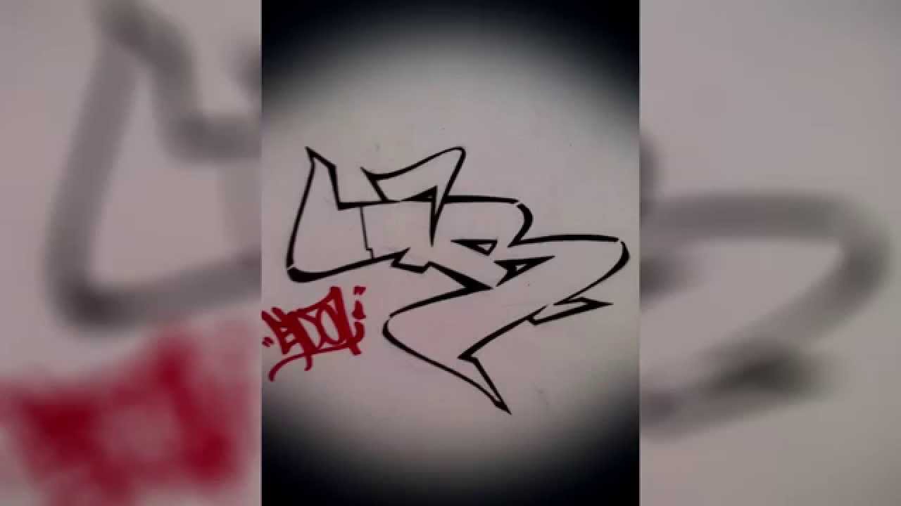 Graffiti Tutorial: Draw Letter B In Graffiti Step By Step - YouTube