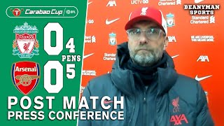 Liverpool 0-0 Arsenal (Pens 4-5) - Jurgen Klopp - Post Match Press Conference