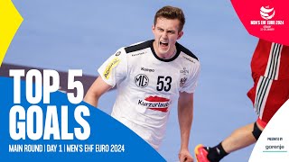 TOP 5 GOALS | Main Round | Round 1 | Men's EHF EURO 2024