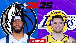 “NBA 2K25: Dallas Mavericks vs. Los Angeles Lakers | Full Game \u0026 Highlights!”