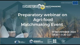 Preparatory webinar: Agri-food matchmaking