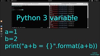 Python 3 variable tutorial in Linux