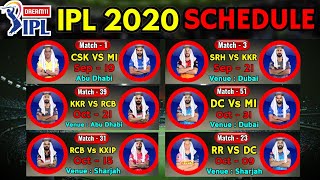 IPL 2020 Final Schedule | IPL 2020 All Matches Schedule | Dream11 IPL 2020 Date, Time & Venue |