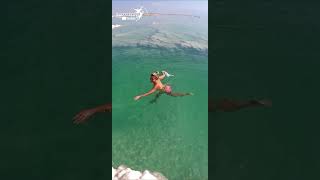 I dive into the Dead Sea, water salinity is 300% Israel #shorts