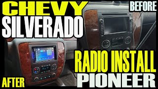 CHEVY SILVERADO / GMC SIERRA PIONEER RADIO DOUBLE DIN INSTALL - 1500 2500 3500