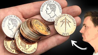 My face on coins - Silver and Bronze coin minting - Reeded edges! - xTool P2