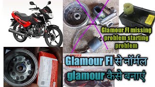 Glamour FI normal glamour Kaise banaen//बाइक में कार्बोरेटर CDI magnet RR unit Kaise fitting Karen