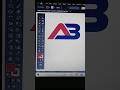 A+B Letter Logo Design In Adobe Illustrator || #shorts #shortviral #logodesign #letterlogo #logo