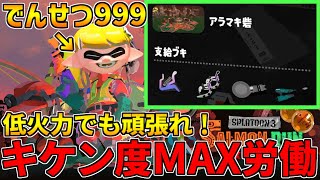 全ステ野良カンスト勢のサーモンラン！低火力編成だけどキケン度MAX修行する！【スプラトゥーン3】