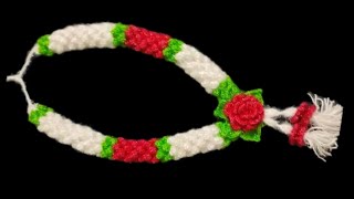 How To Make Crochet Garland  || Easy And Beautiful Crochet Mala || गौरी गणपती के लिए माला ||