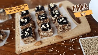 Millet Energy Bars Recipe | Healthy Gluten-Free Snack Ideas | High-Protein Vegan Millet Bars| Millet