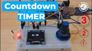 Arduino OLED Countdown Timer with LED Using Visual Programming