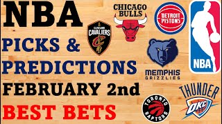 NBA Picks and Predictions February 2nd Best Bets Today