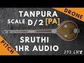 Tanpura Sruthi - Drone - D Scale or 2 Kattai - Pa (Panchamam/ Pancham) - 293.6Hz