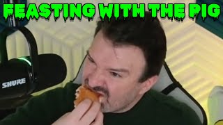 DSP DISGUSTINGLY Stuffs His Face With DRY Jersey Mike's Sandwich, Feasting With The Pig