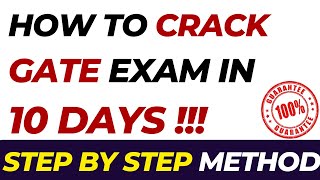 How to Crack GATE in 10 Days  Step by Step Strategy #GATEMechanical #gateXE